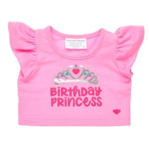 Build A Bear Workshop Pink Birthday Princess Celebration T-Shirt BABW